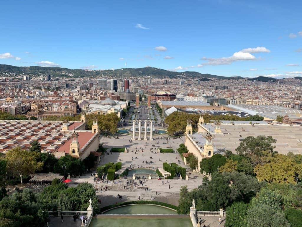 View of Barcelona from the roof of MNAC