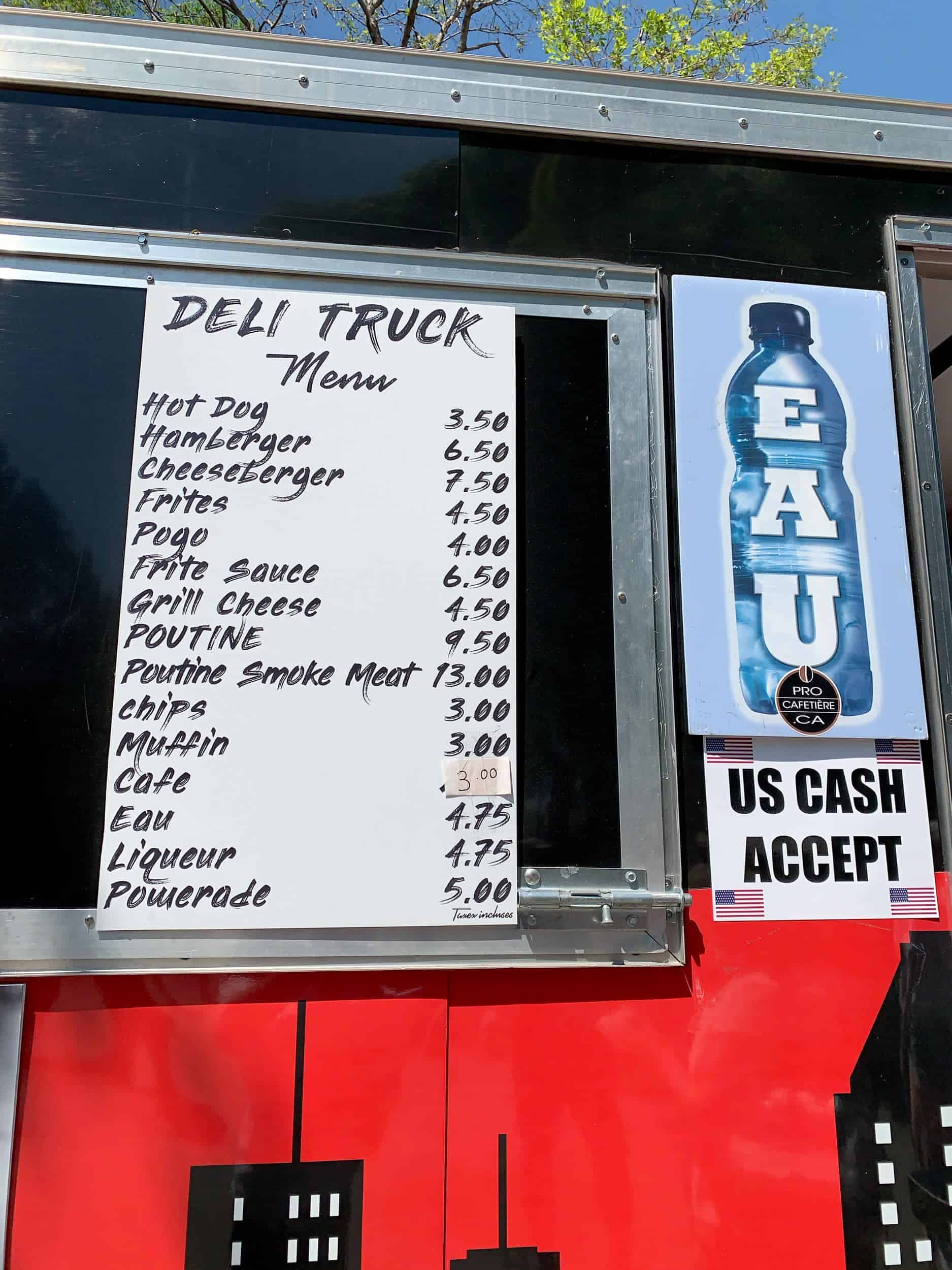 Food at Canadian Grand Prix