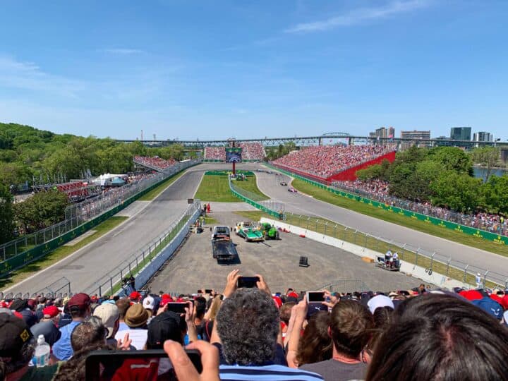 View from Grandstand 34, inside the hairpin curve at Turn 10