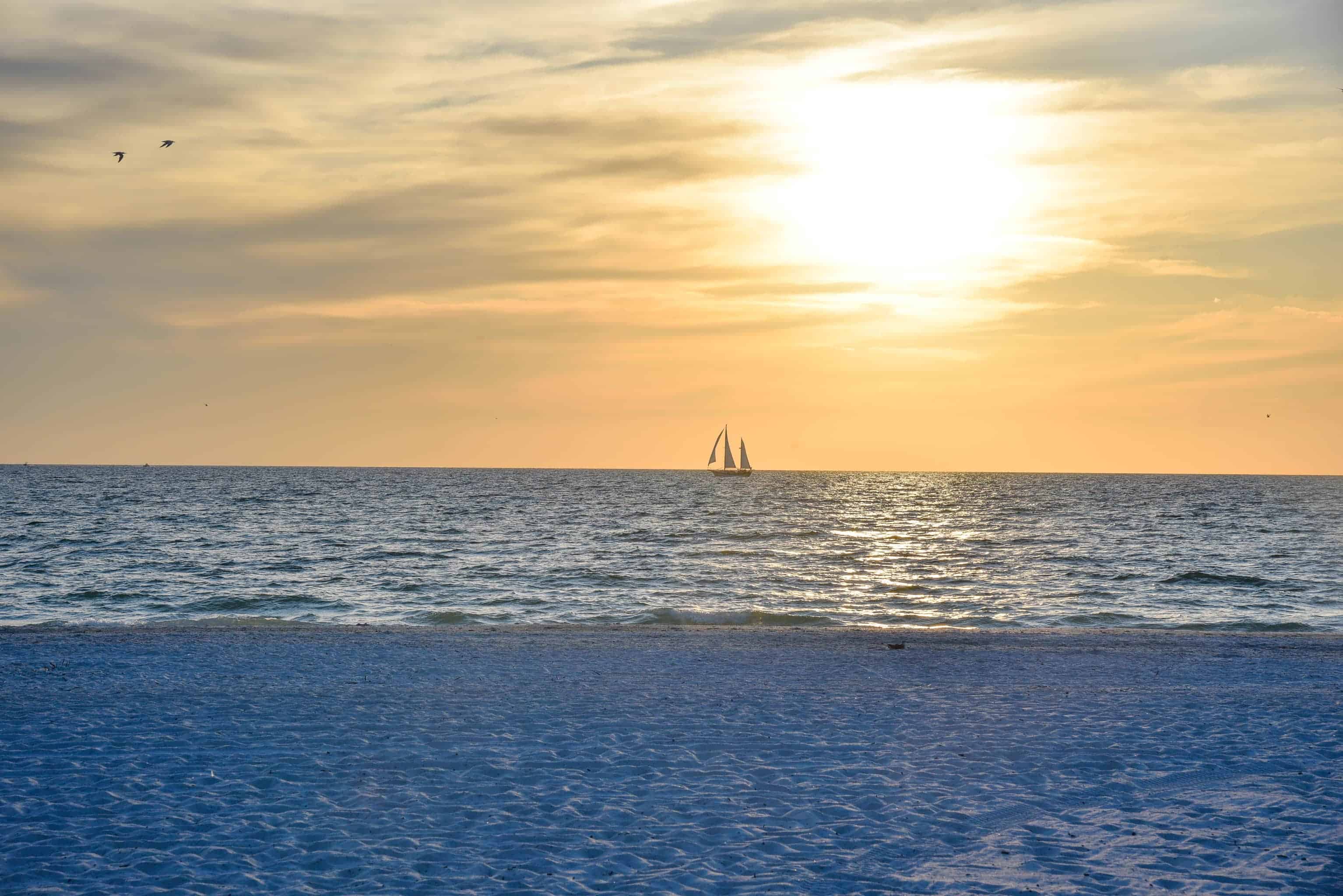 Coquina Beach is one of the most popular beaches on the Gulf Coast