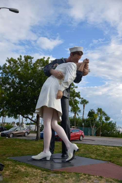 The Unconditional Surrender Statue is a symbol of the end of WW2