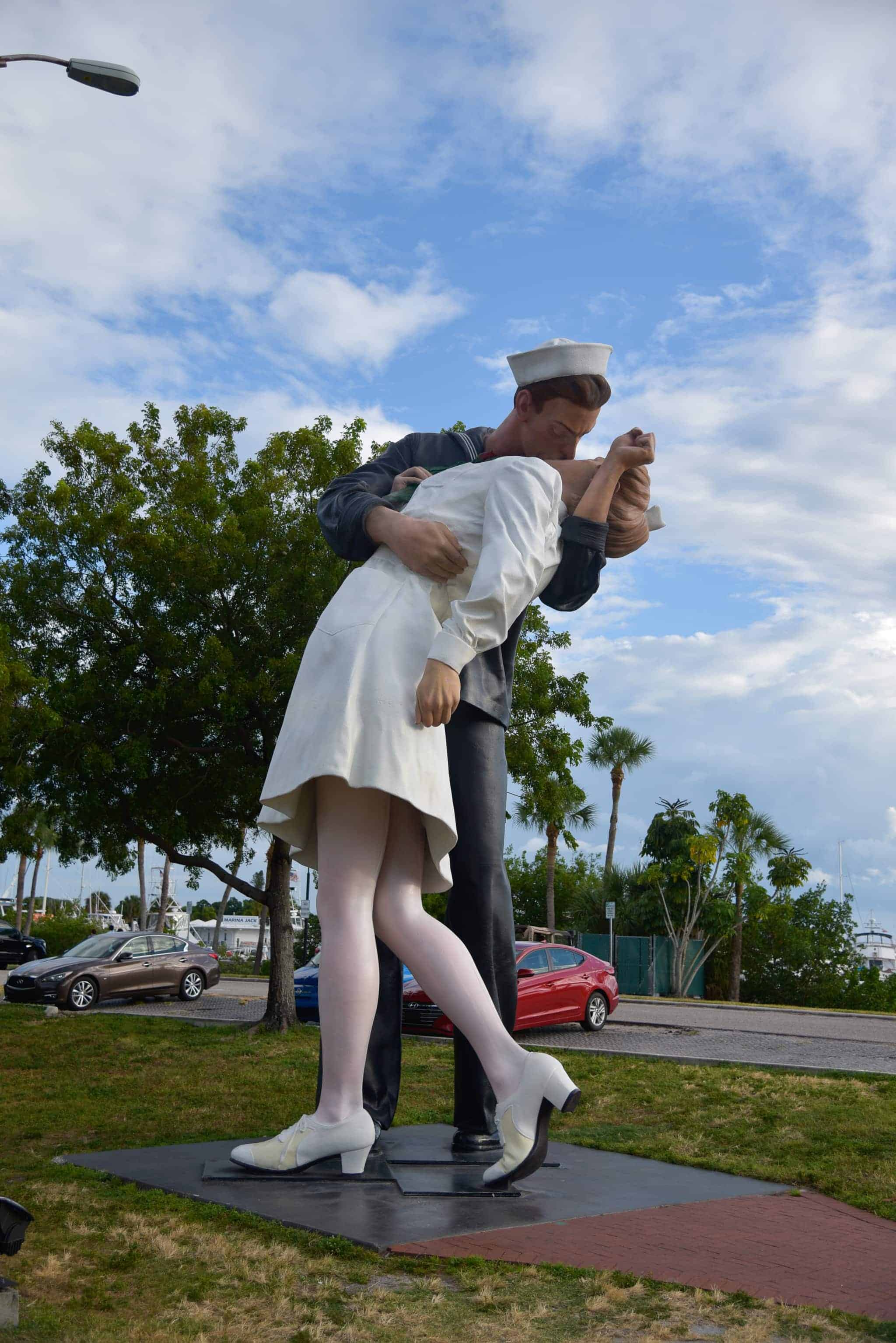 The Unconditional Surrender Statue is a symbol of the end of WW2