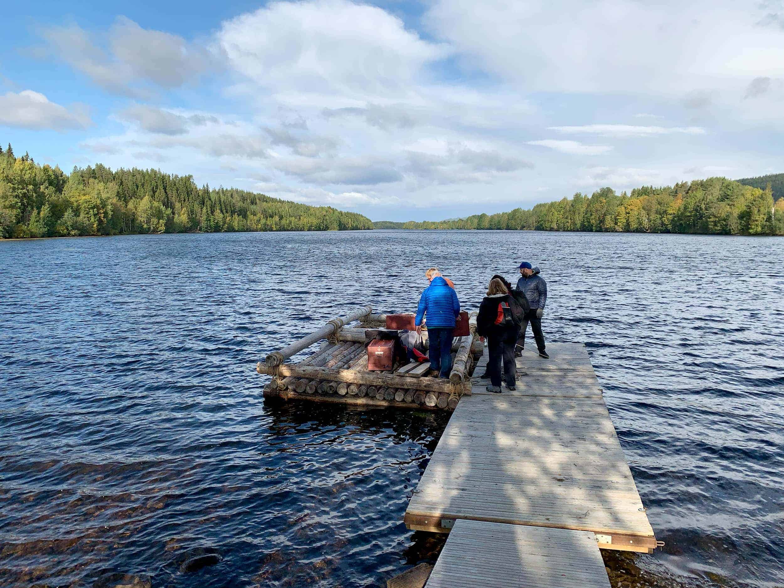 Wooden raft