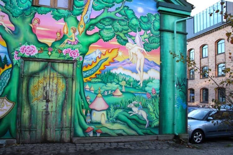 Street art in Christiania Street art in Christiania