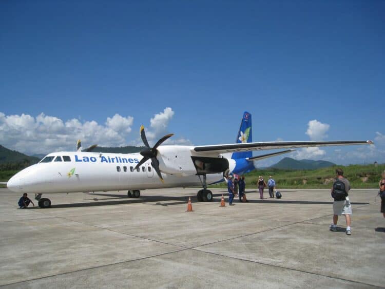 Laos Airlines in Luang Prabang airport