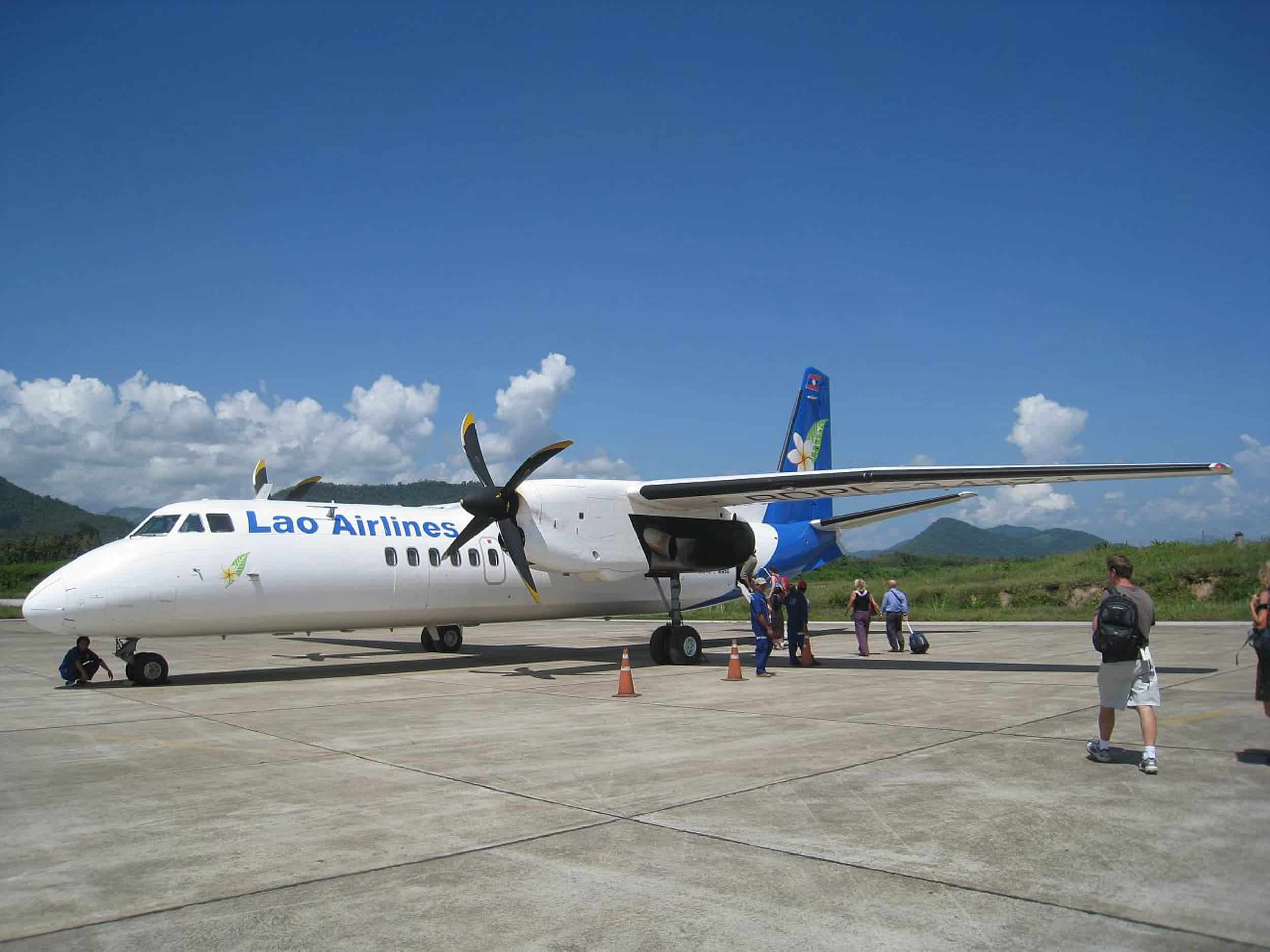 Laos Airlines in Luang Prabang airport