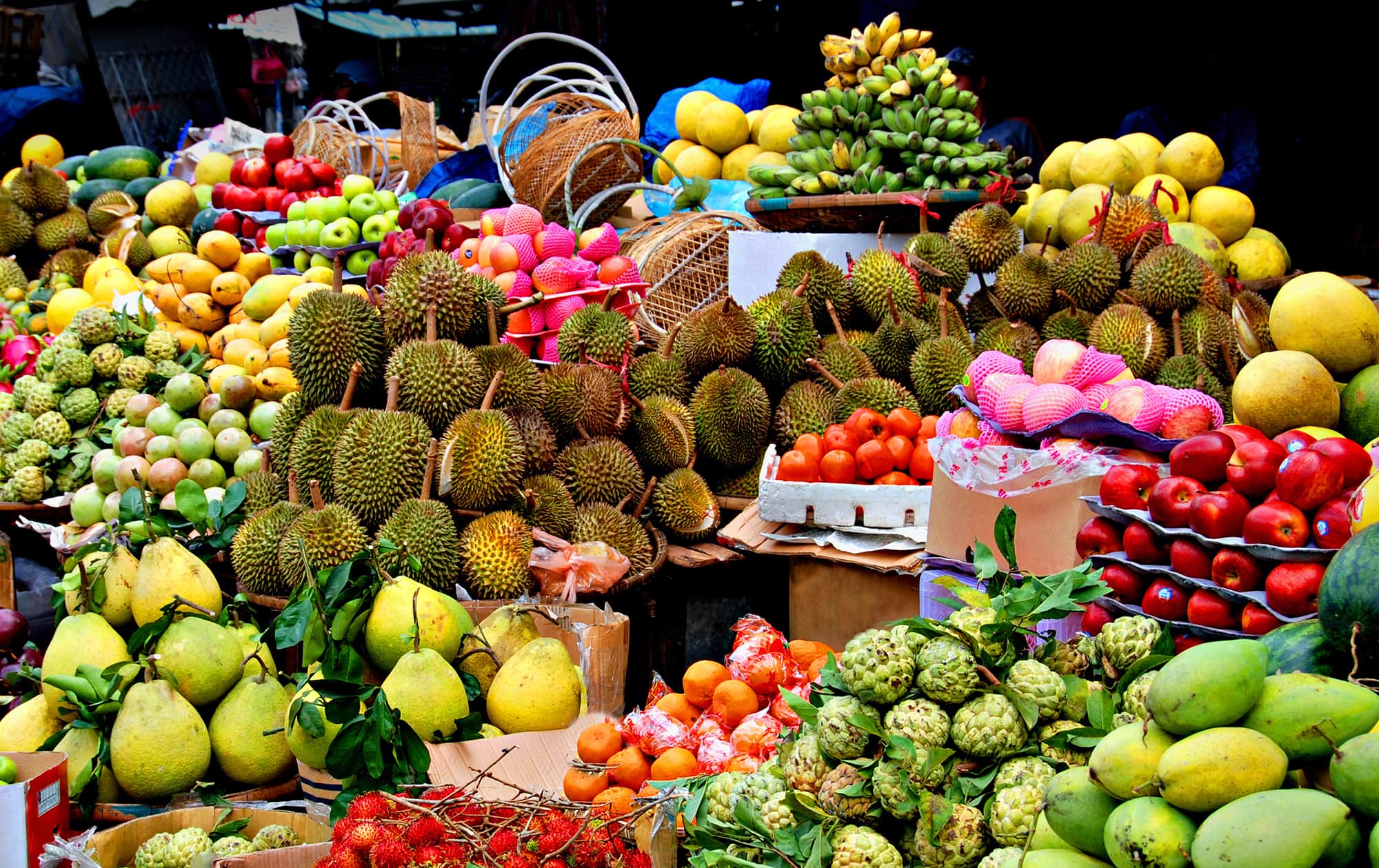Durian is one of many delicious fruits and vegetables unique to Southeast Asia