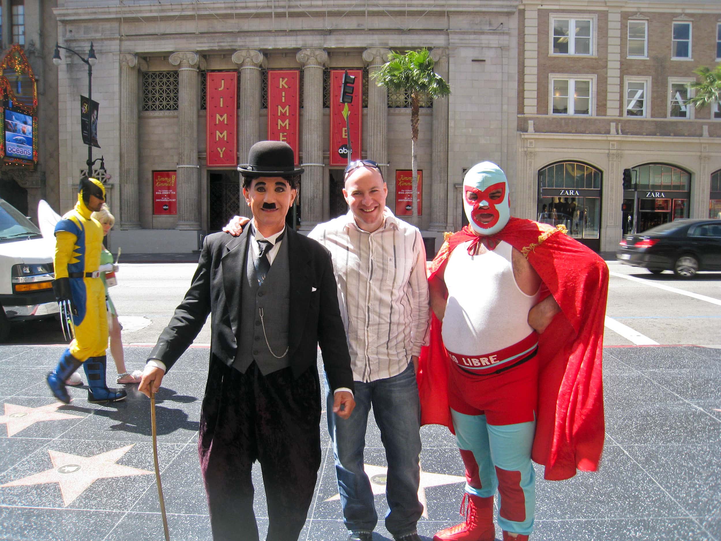 Goofing around with Charlie Chaplin and Nacho Libre