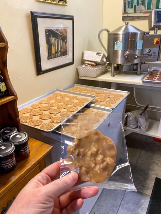 Praline cookies were a sweet surprise on my NOLA food tour