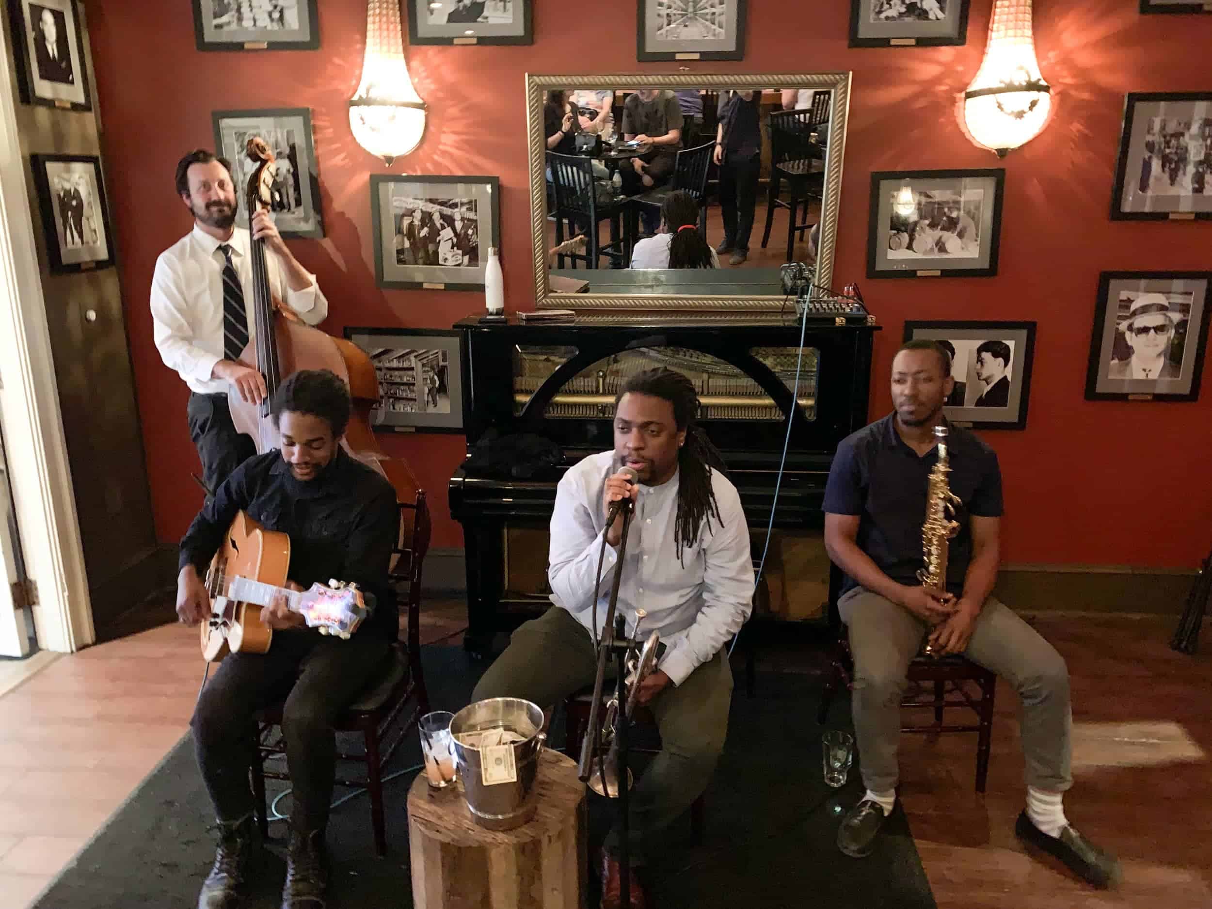 A jazz band at 21st Amendment Bar in the French Quarter