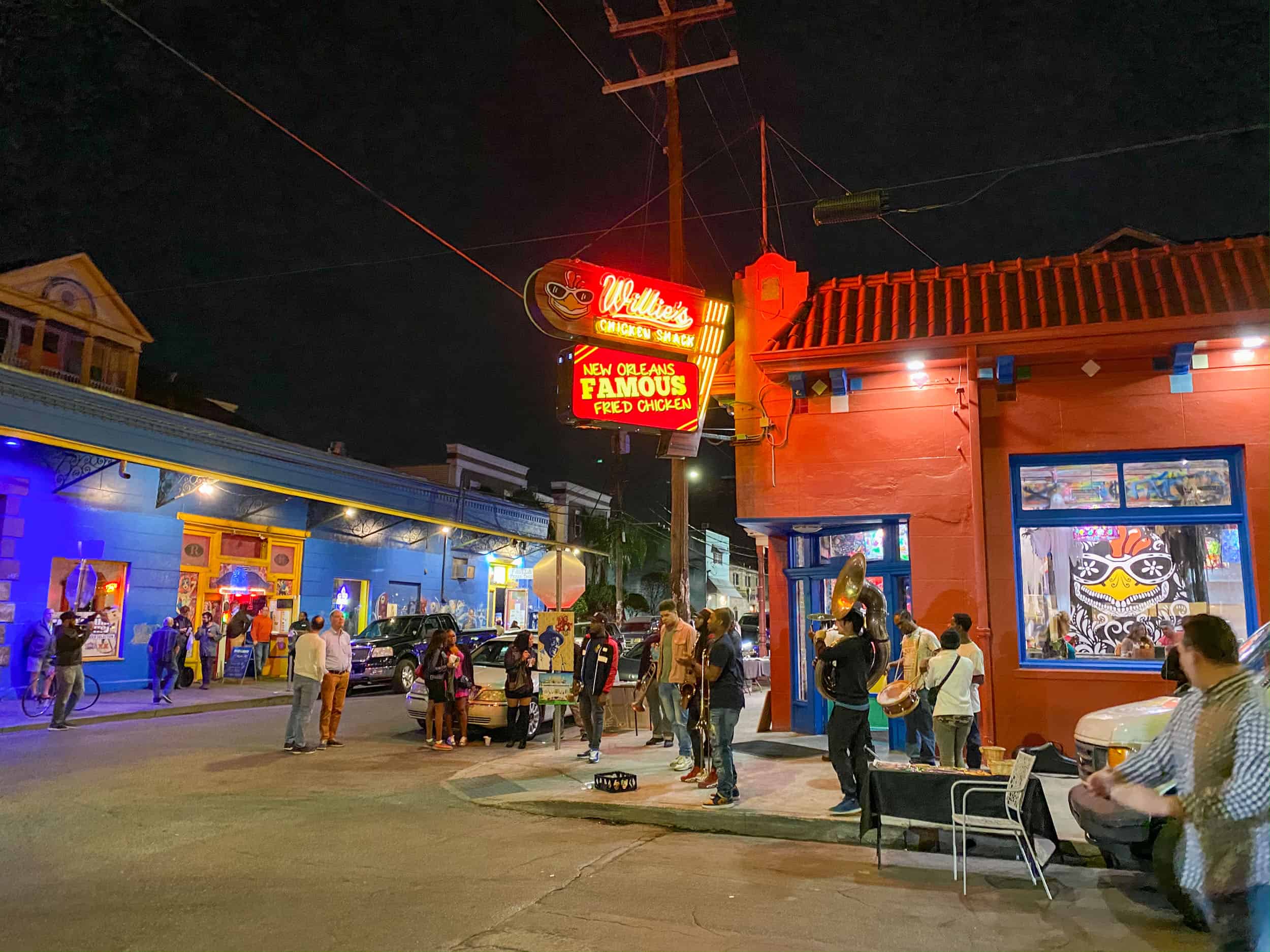 Street performers on Frenchmen Street, New Orleans