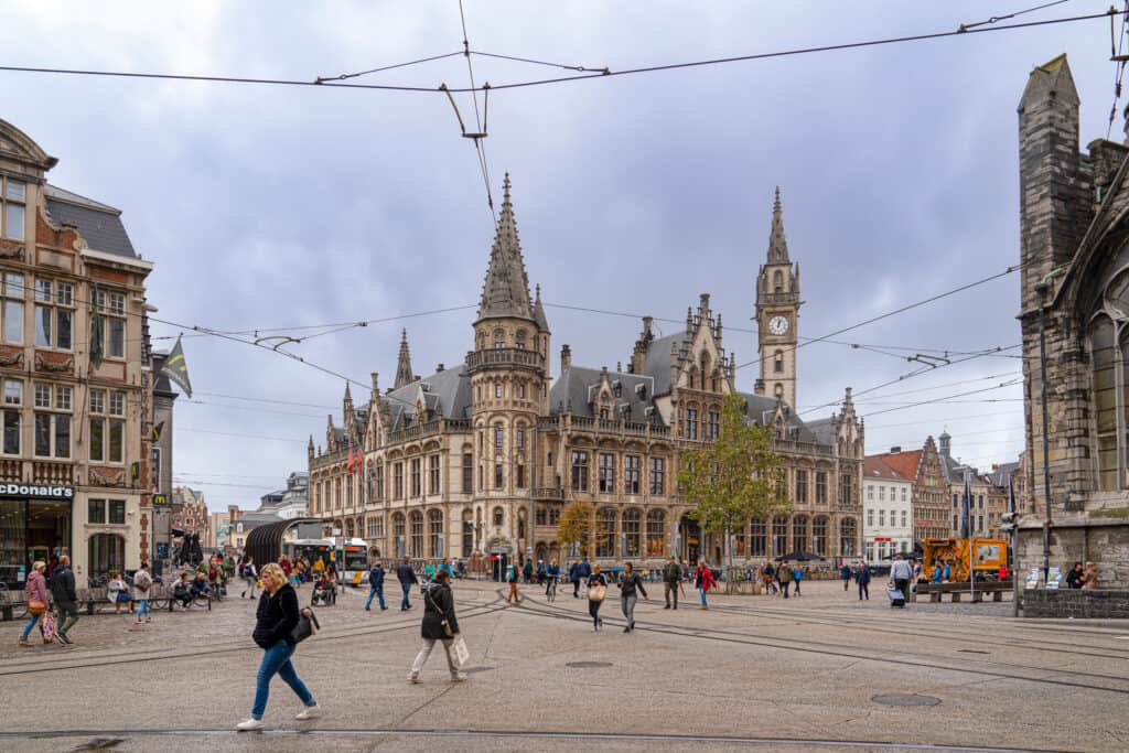 Going for a walk in the historic center is one of many free and easy things to do in Ghent