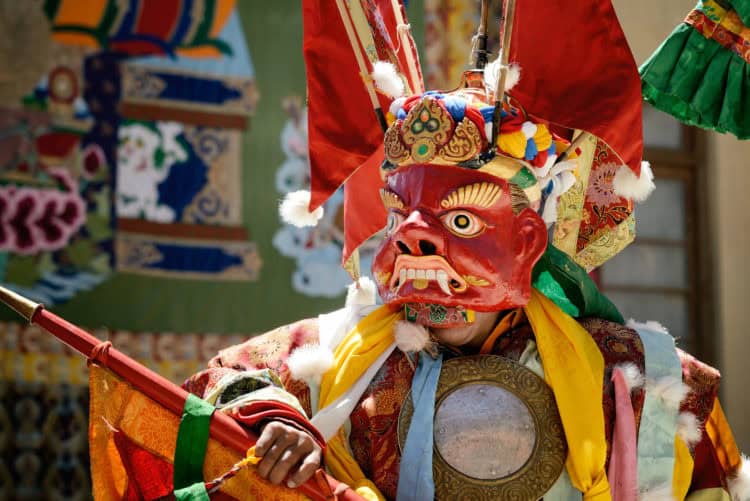 Mask dance during the Naropa Festival at Hemis monastery