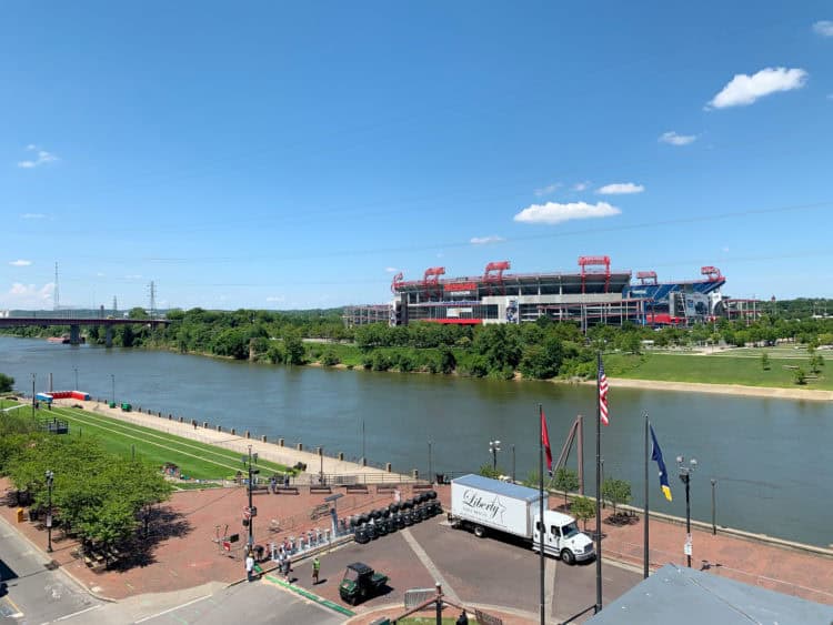 The riverfront in downtown Nashville, TN