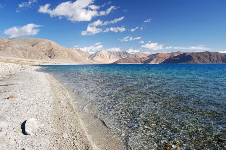 Pangong Lake (4,350 m) is worthy of inclusion in any Ladakh travel guide