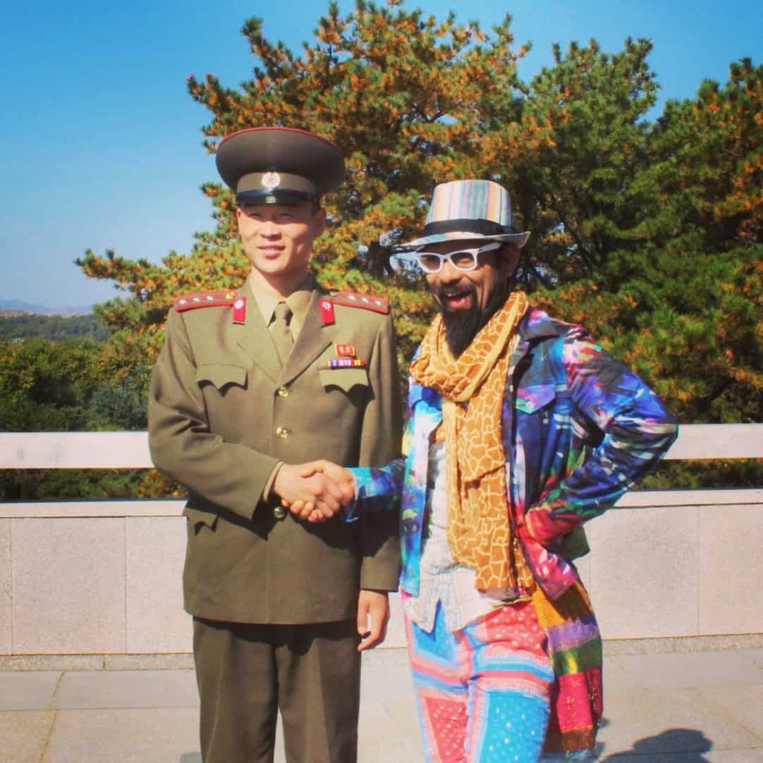 North Korean soldier with Japaneese celebrity