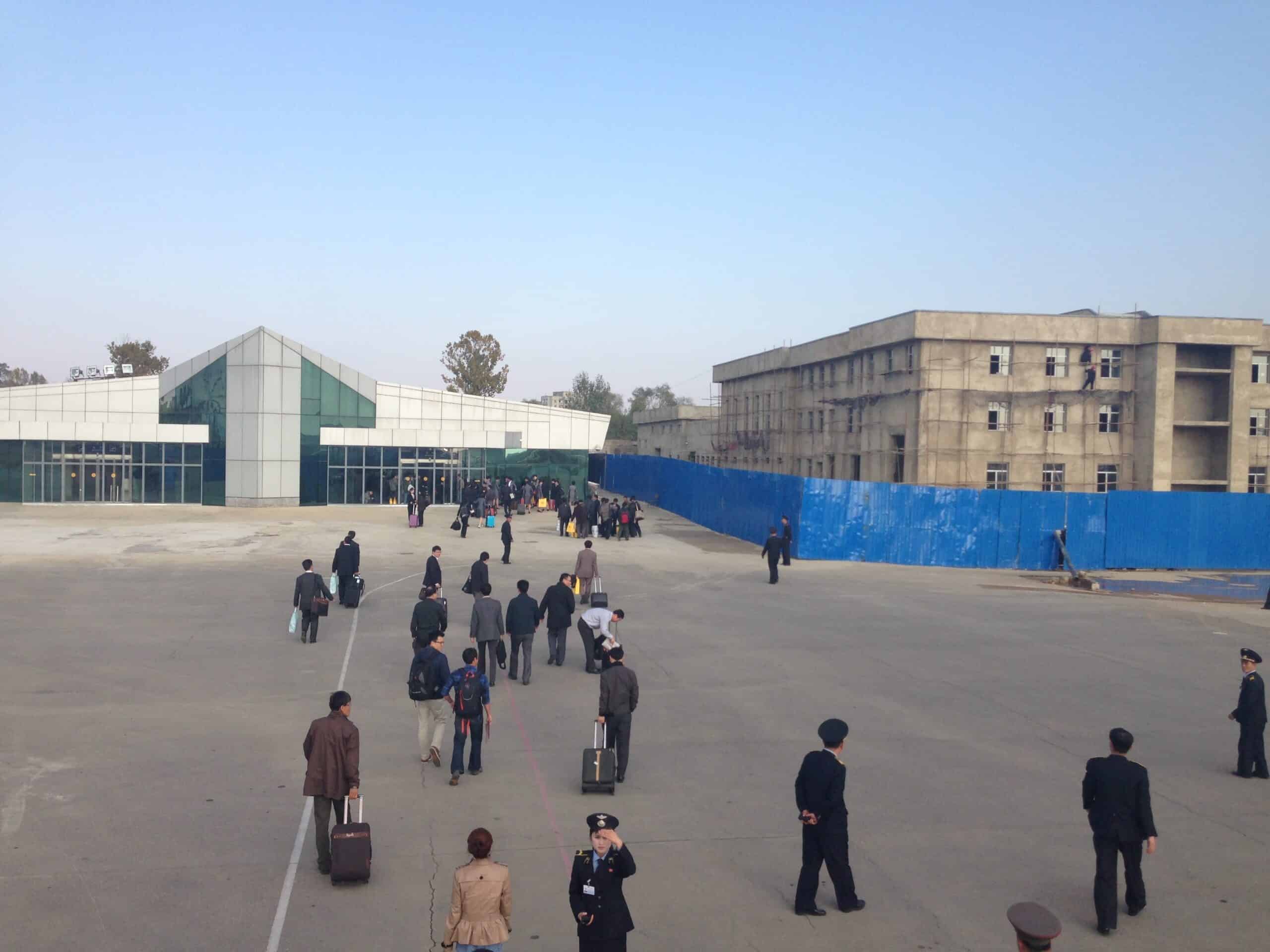 The view upon landing at Pyongyang (2013)