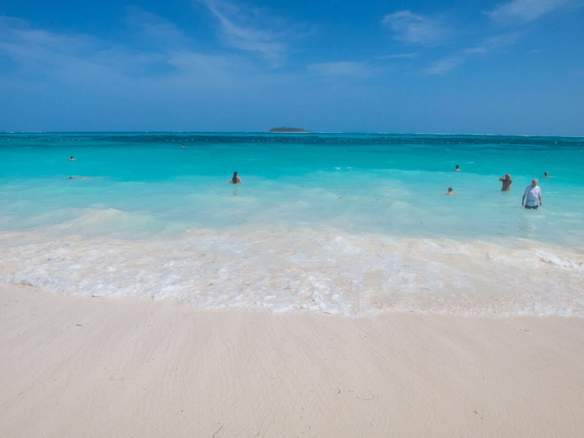 View of Johnny Cay from Spratt Bright beach, San Andres