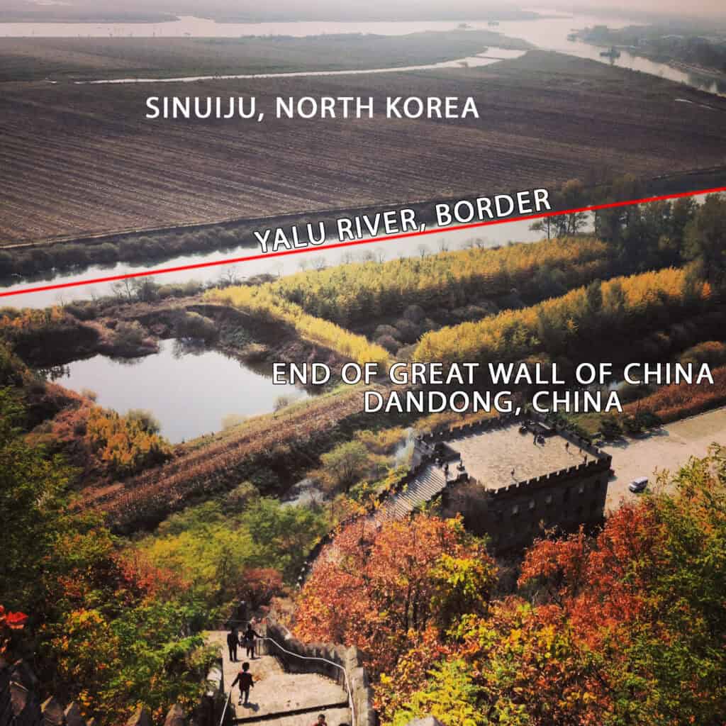 North Korean border with China