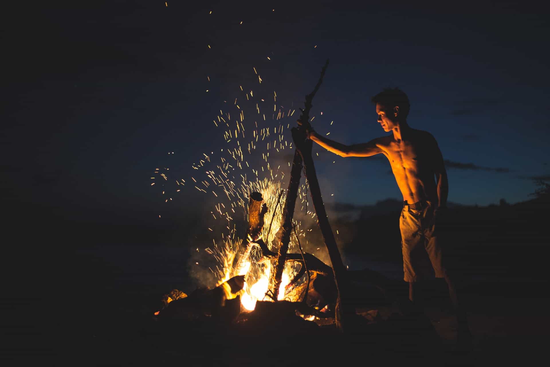 Getting the fire started (photo: Jon Asato)