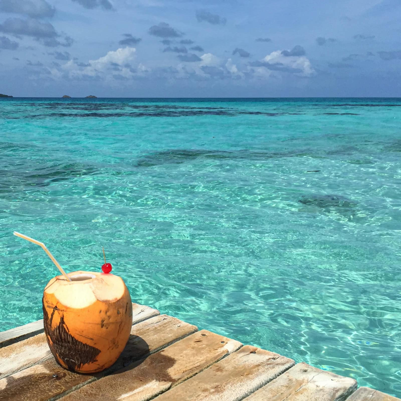 Fresh coconut on Crab Caye