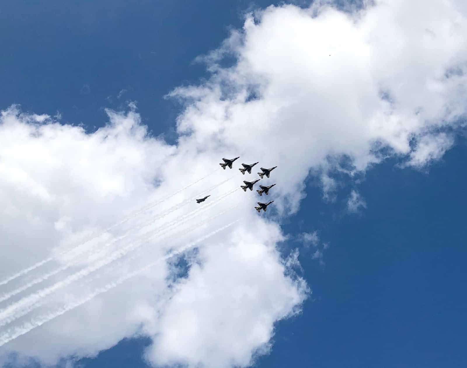 Thunderbirds flyover