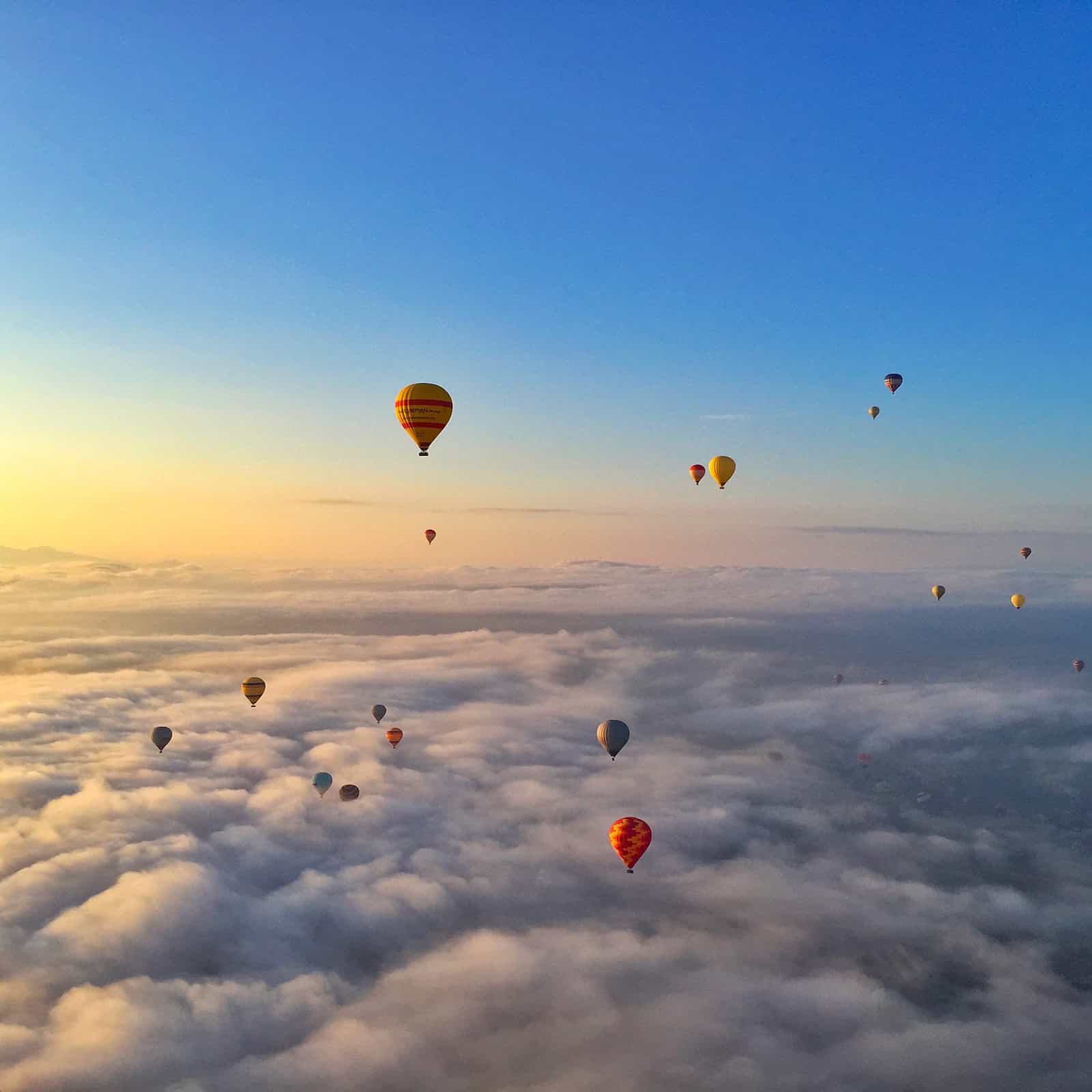 Hot air balloons over Cappadocia