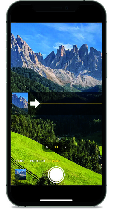 iPhone panorama mode
