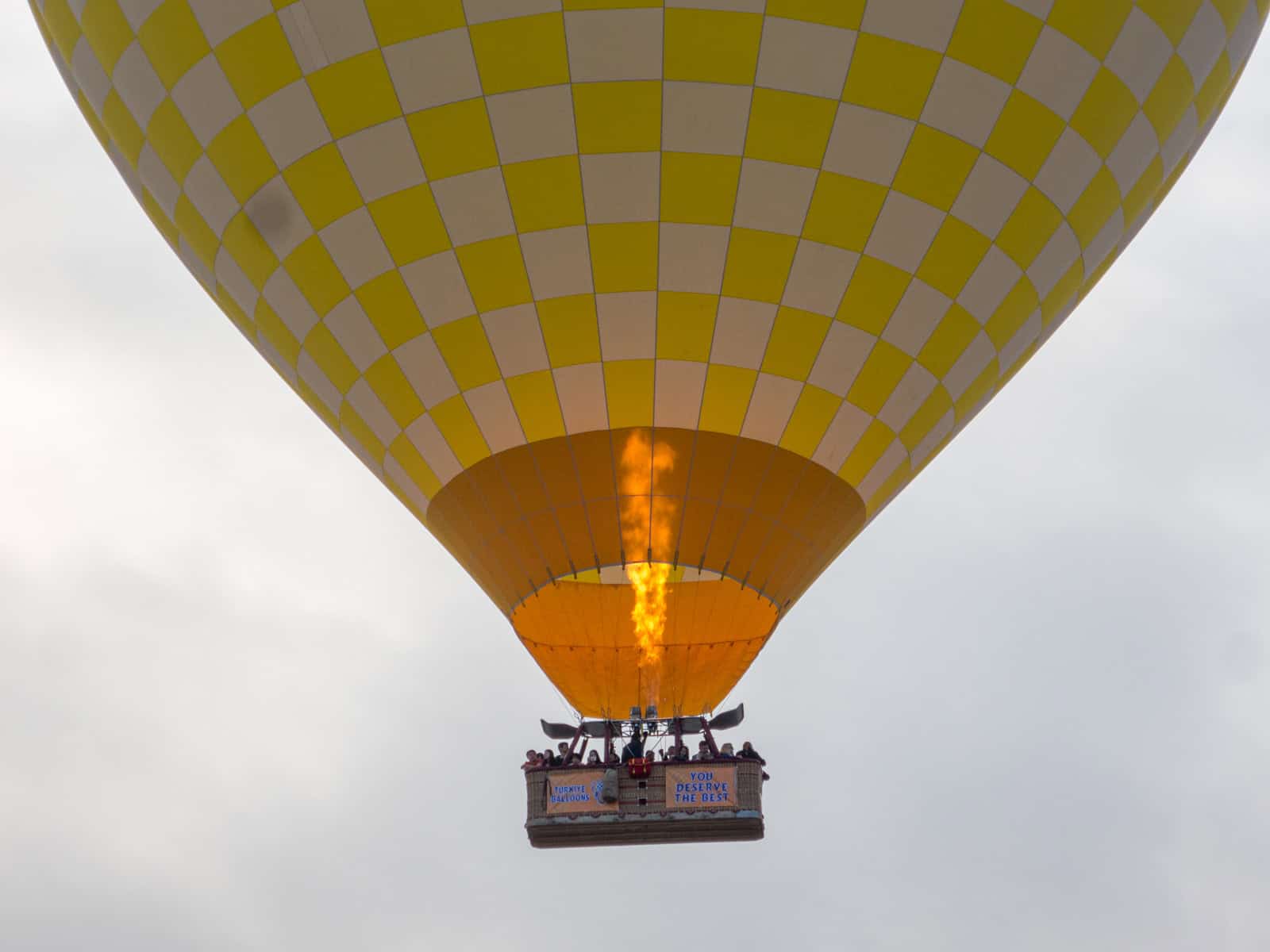 Hot air balloon flame