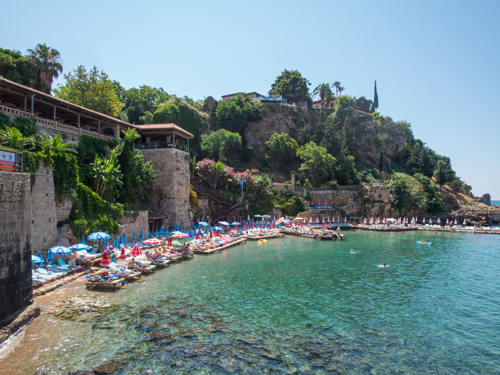Mermerli beach in Antalya, the largest city in the Turkish Riviera