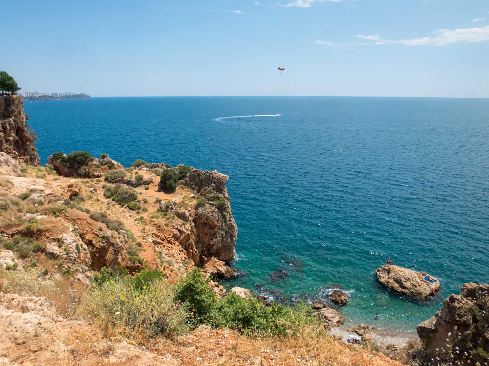 Parasailer off the coast of Antalya