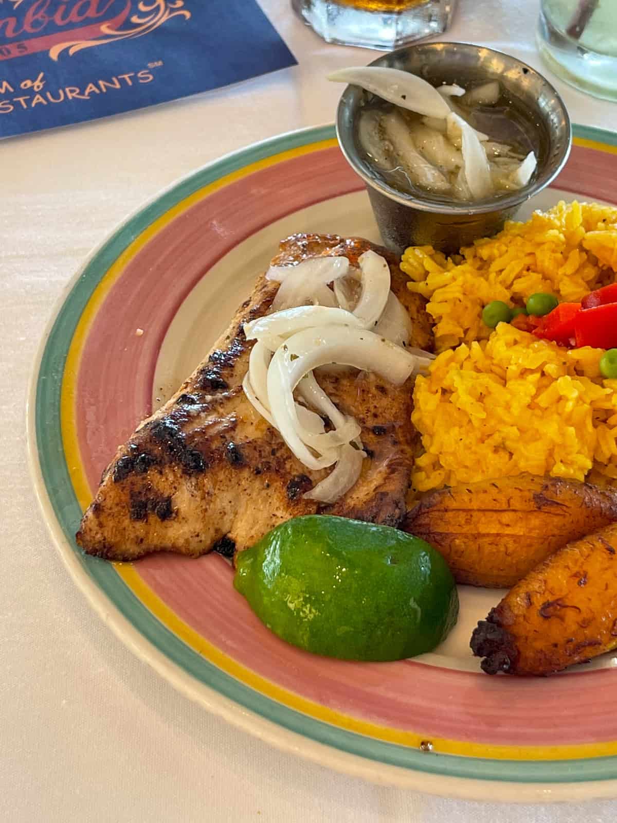 Chicken and plantains at Columbia Restaurant