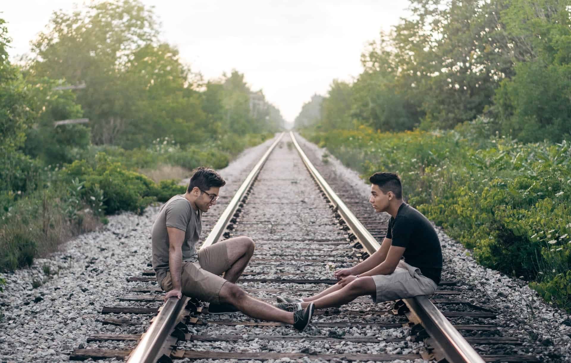  Friends hanging on train tracks (photo: Warren Wong)