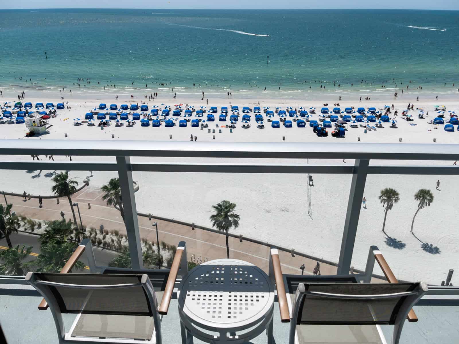 Balcony and Gulf view at Wyndham Grand Clearwater