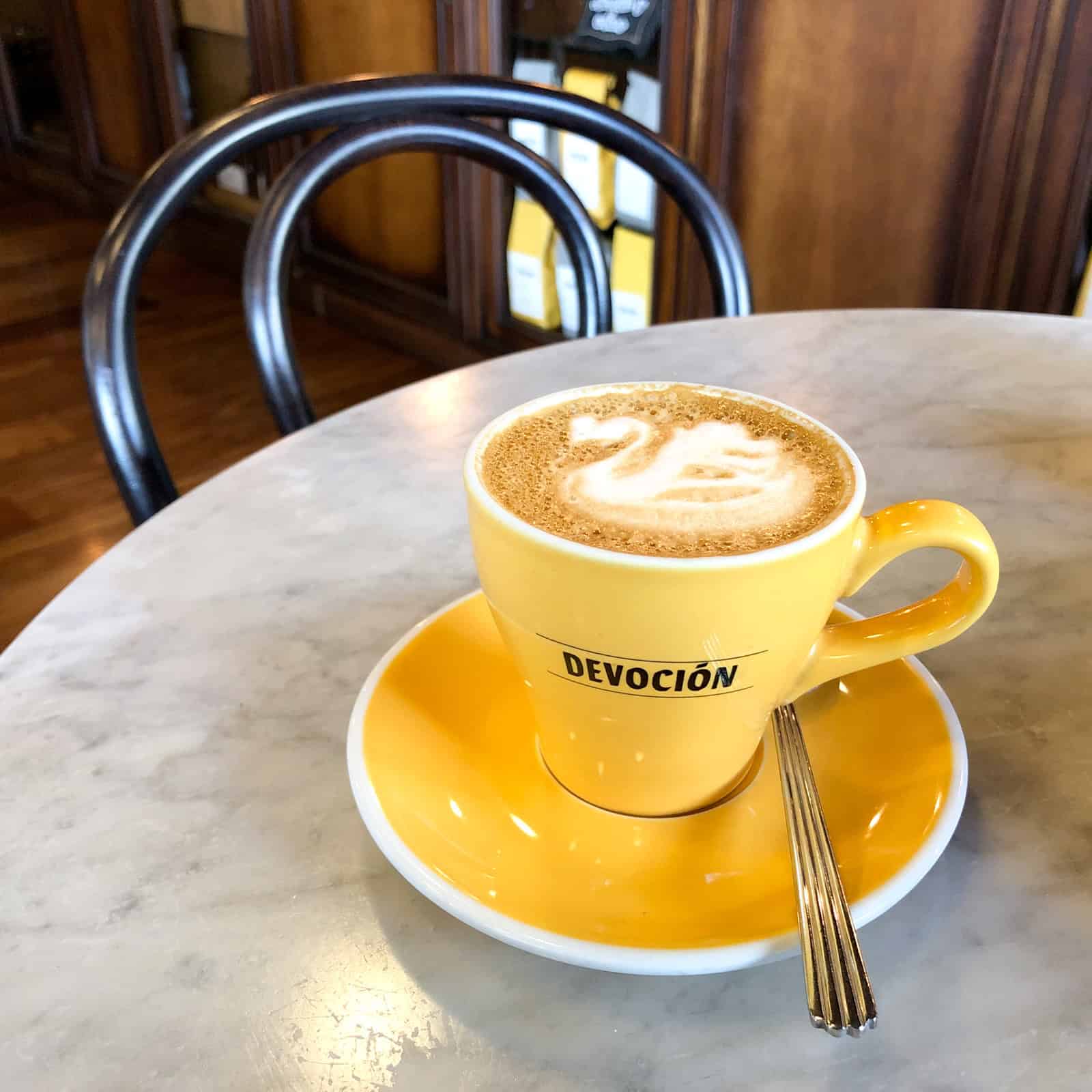 Colombian coffee at Devocion in Bogota