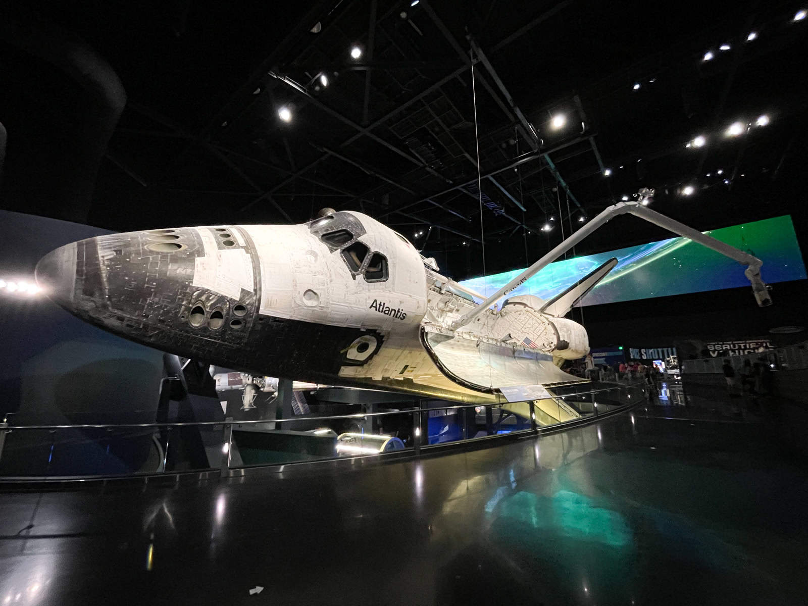 Atlantis shuttle with robotic arm