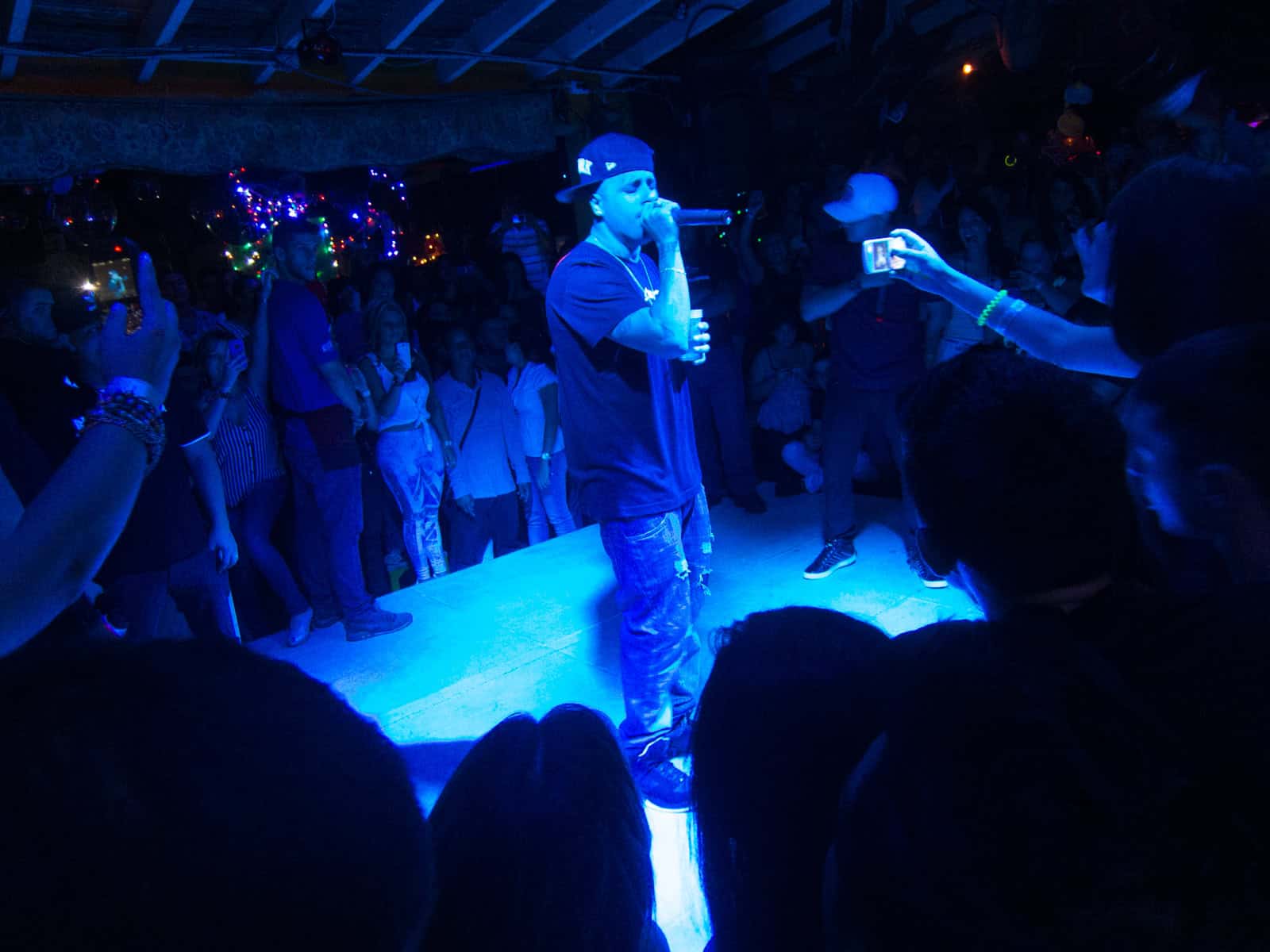 Nicky Jam performs at a club on Calle 10