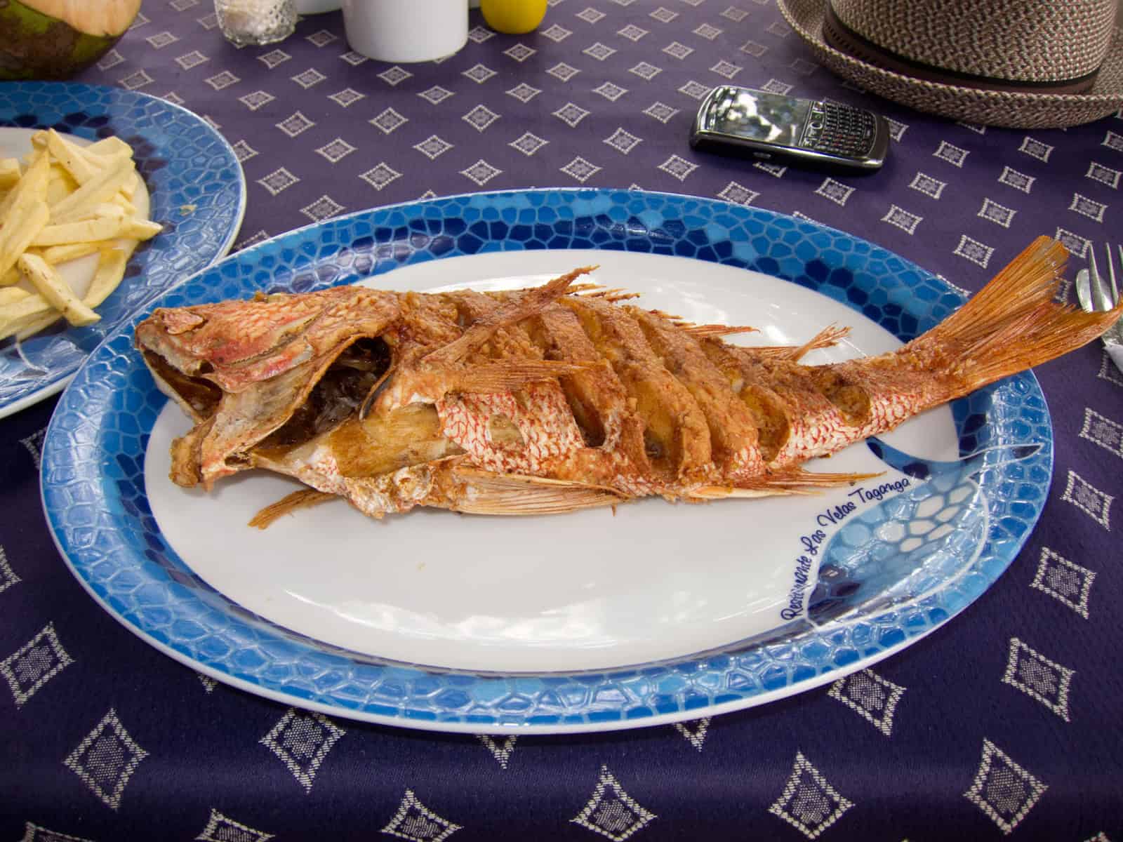 Pargo - fried snapper in Taganga, Colombia