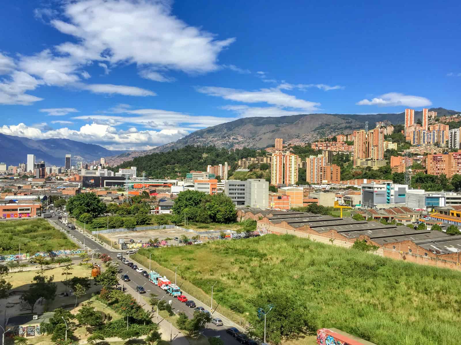 View from my last apartment in Ciudad del Rio, Medellin