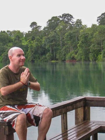 Dave at Boeng Yeak Laom, a volcano crater lake.