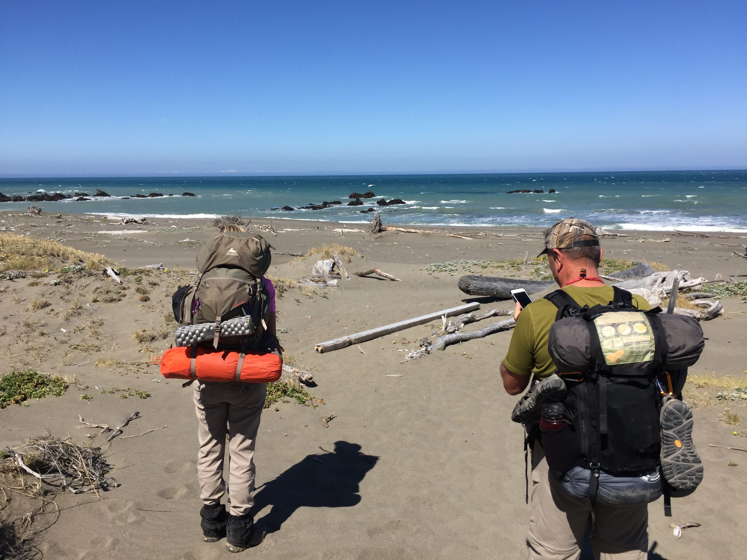 Backpacking along Mattole Beach on California's Lost Coast Trail