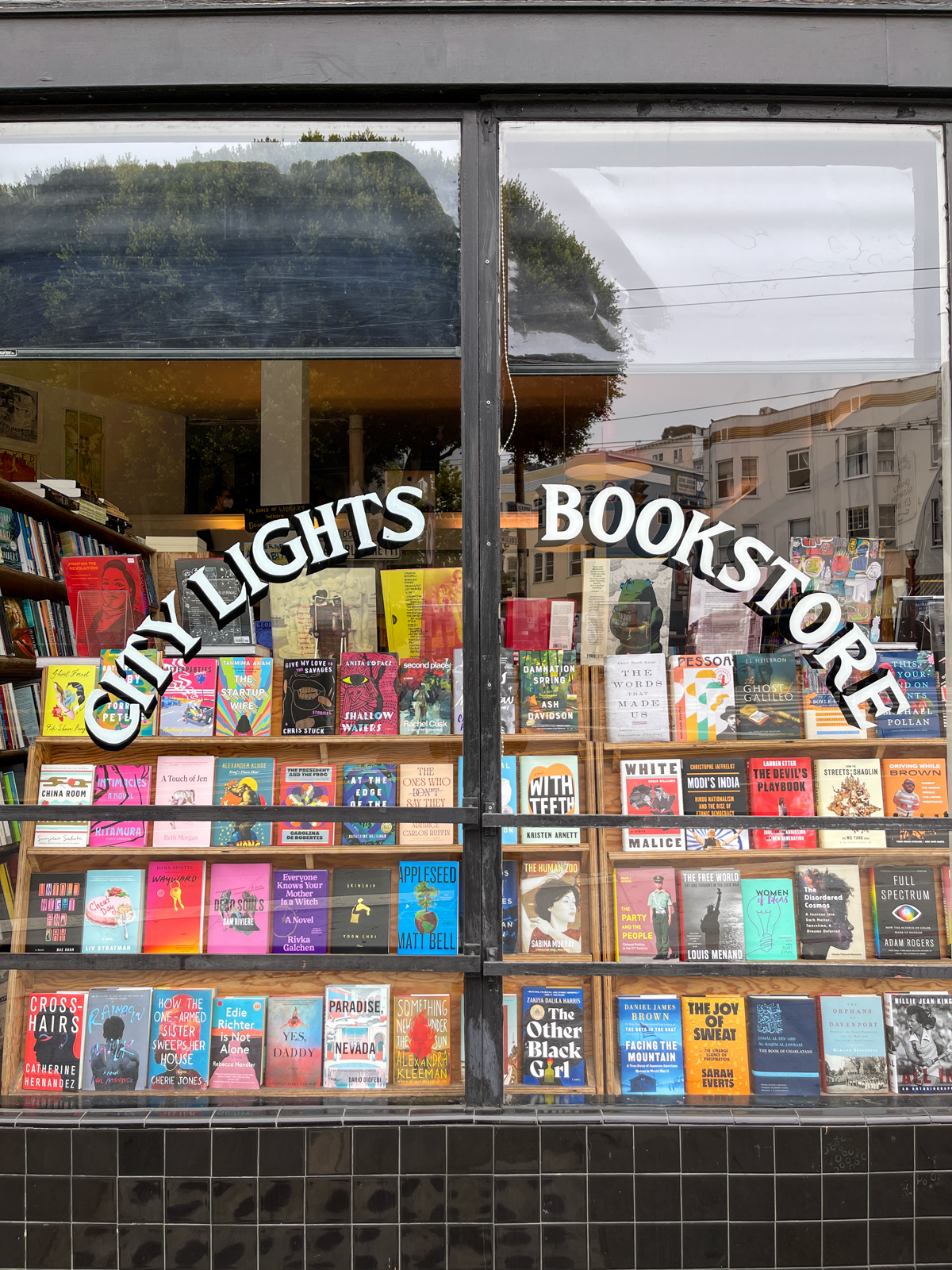 Visiting the historic City Lights Bookstore is one of many free things to do in San Francisco, California.