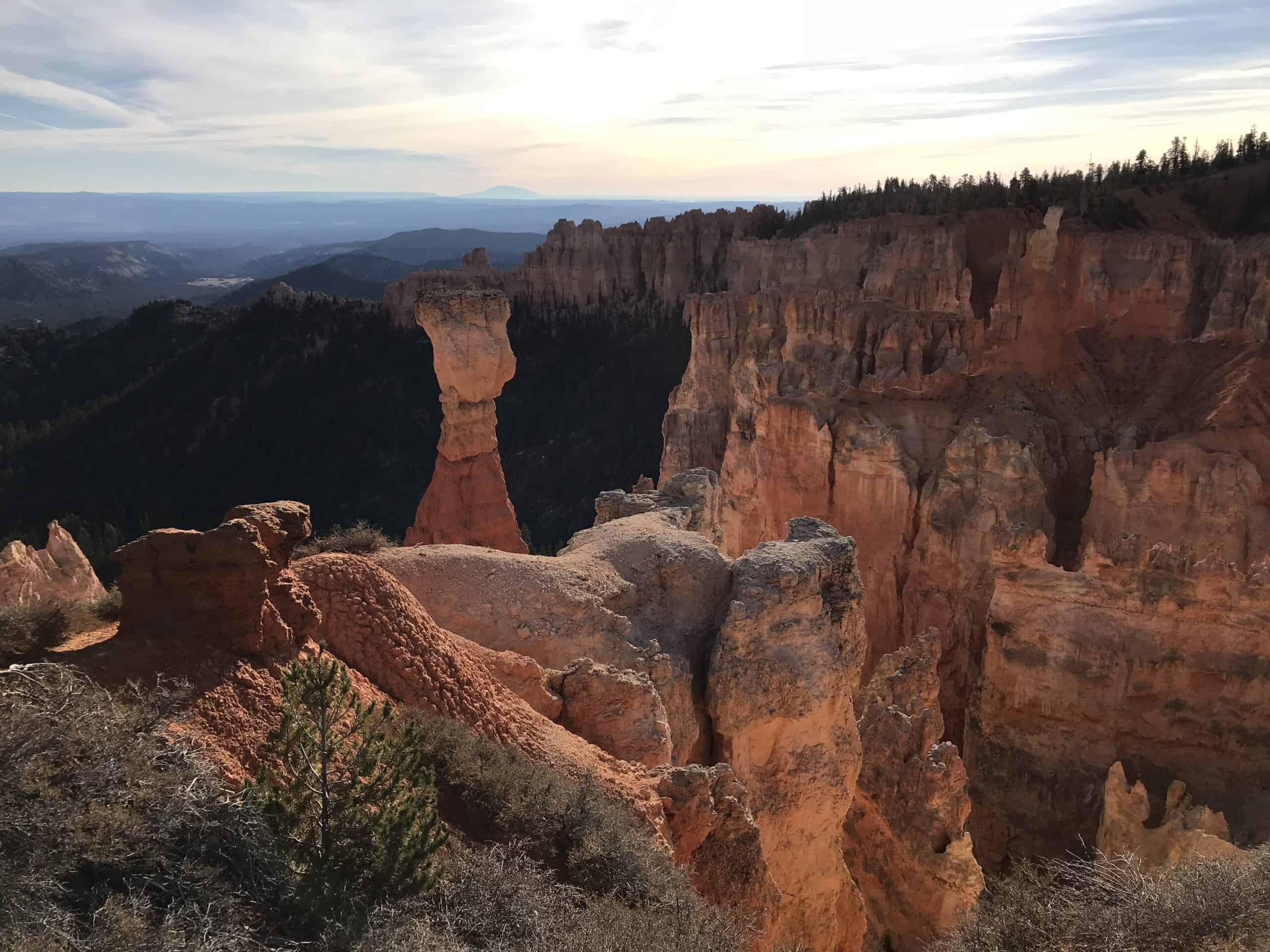 Glowing red rocks of Bryce Canyon National Park in Utah