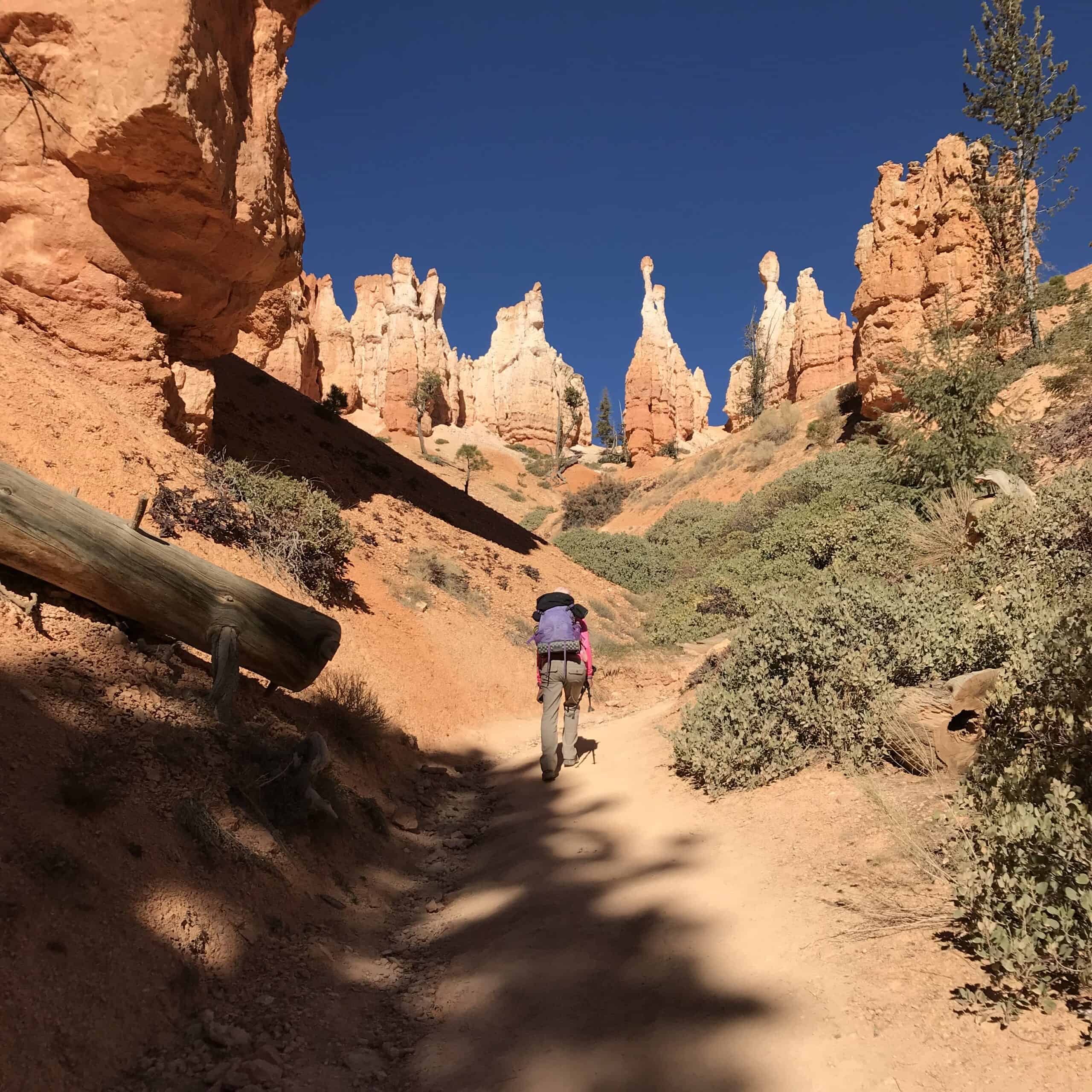 Hiking out of Bryce Canyon National Park in Utah