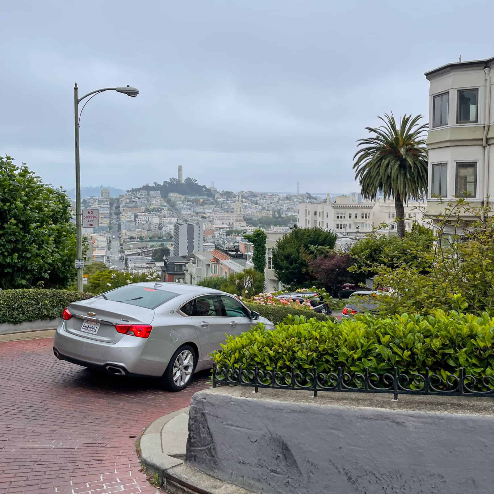 Driving down Lombard Street