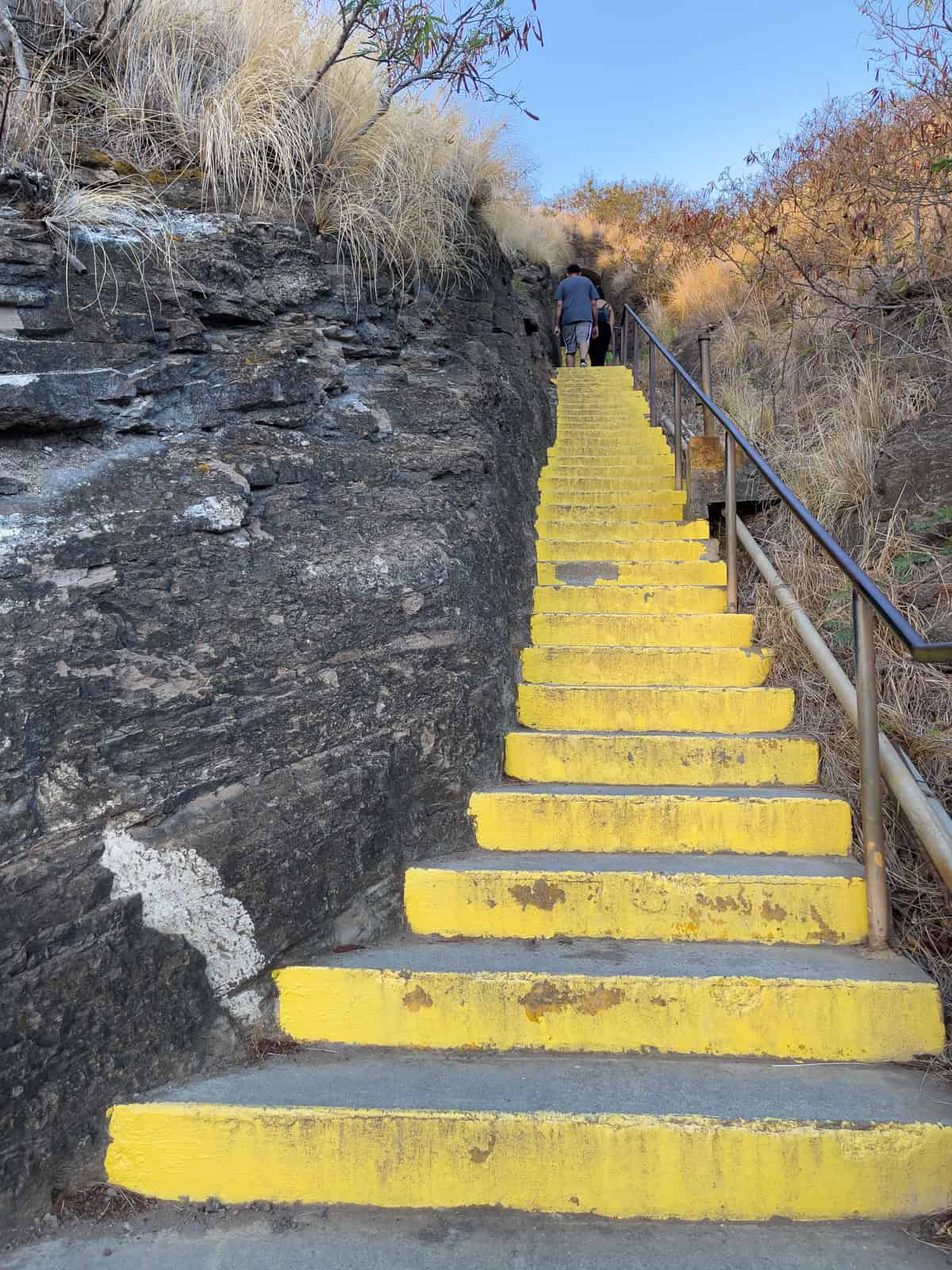 Steep stairs as you approach the crater's summit