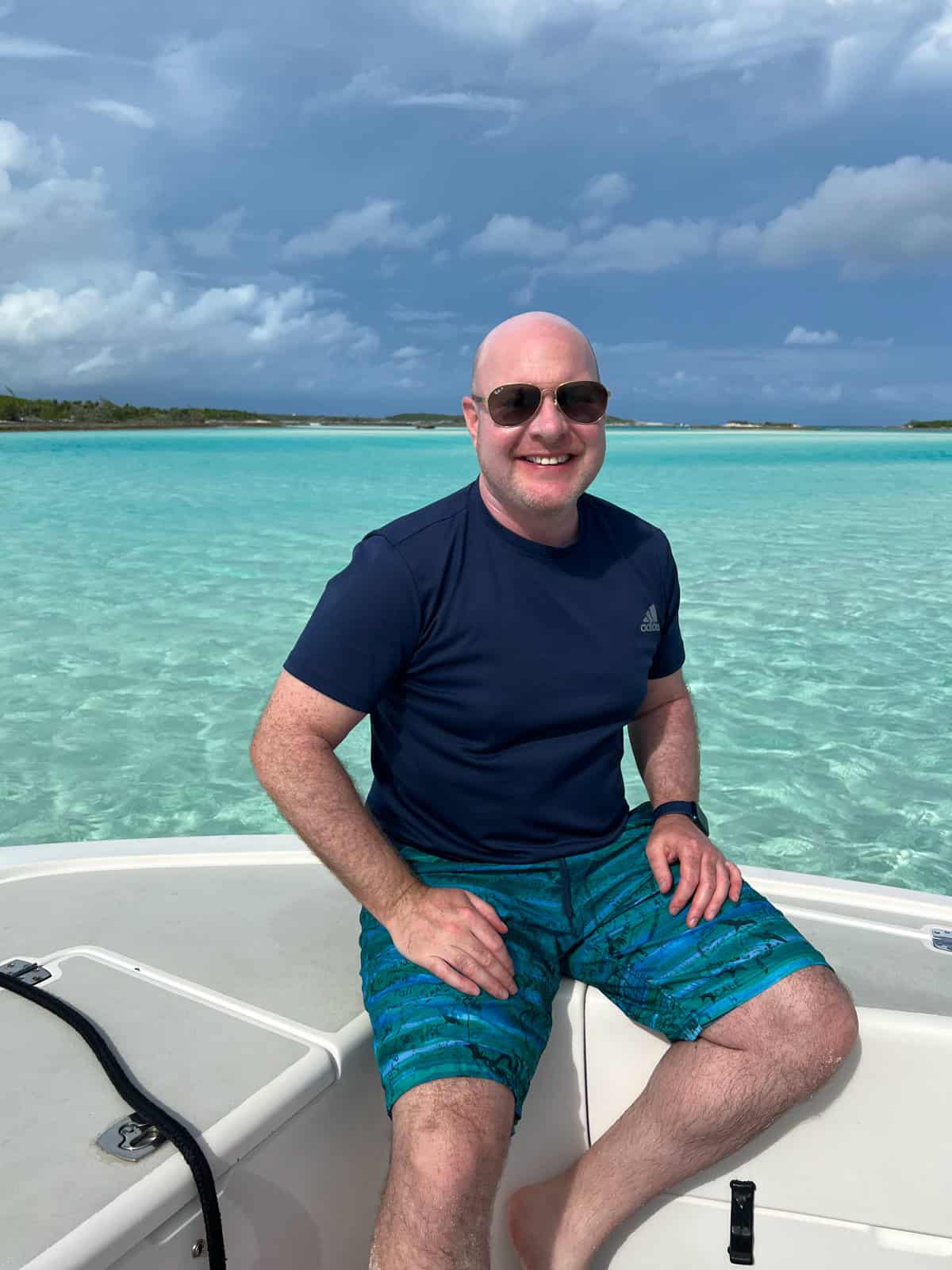 Dave Lee on a boat in The Bahamas (photo: Kelly Lemons)