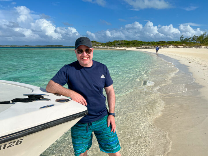 Dave in Exuma Cays, The Bahamas