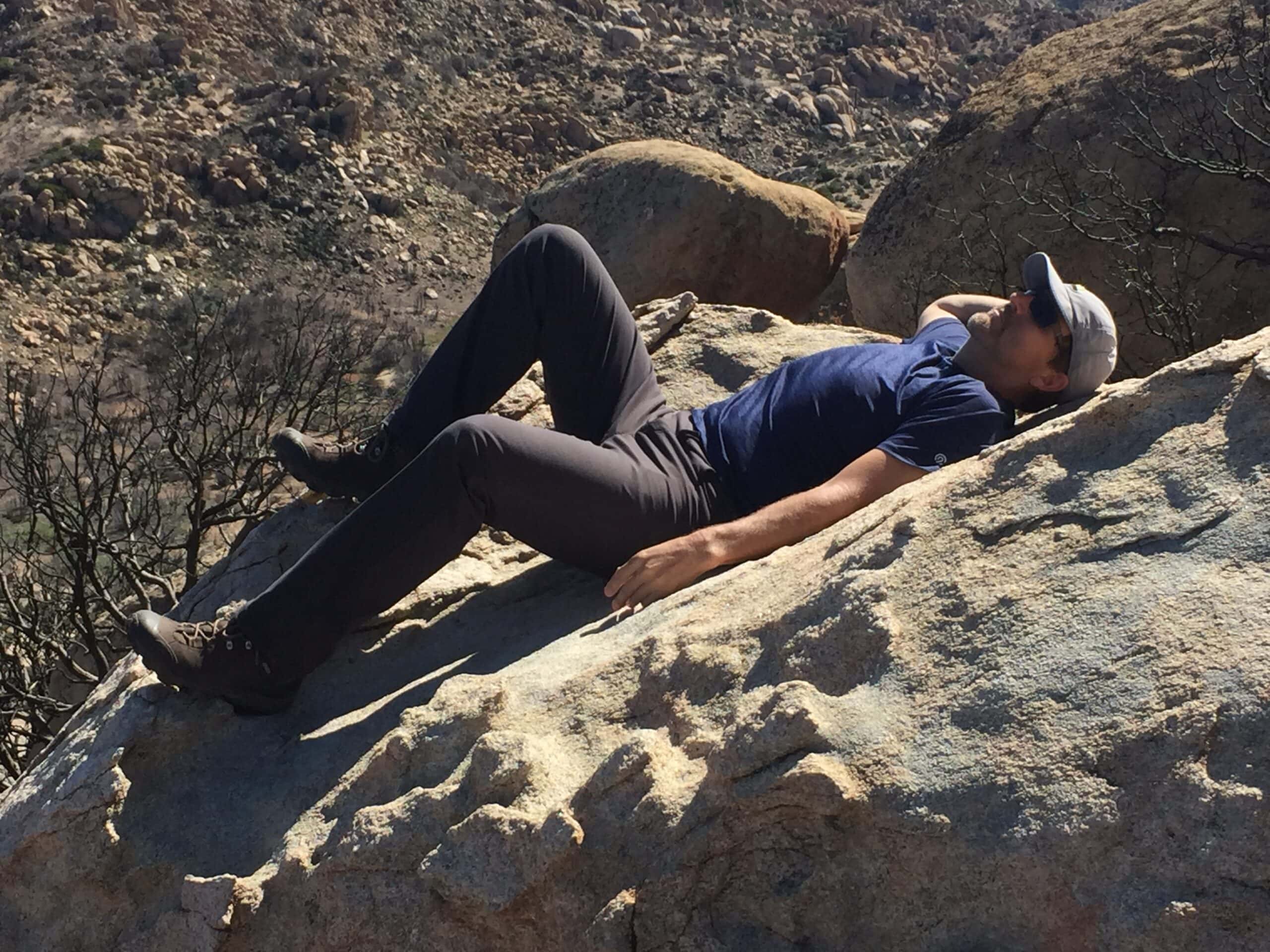 Taking a break from Joshua Tree climbing