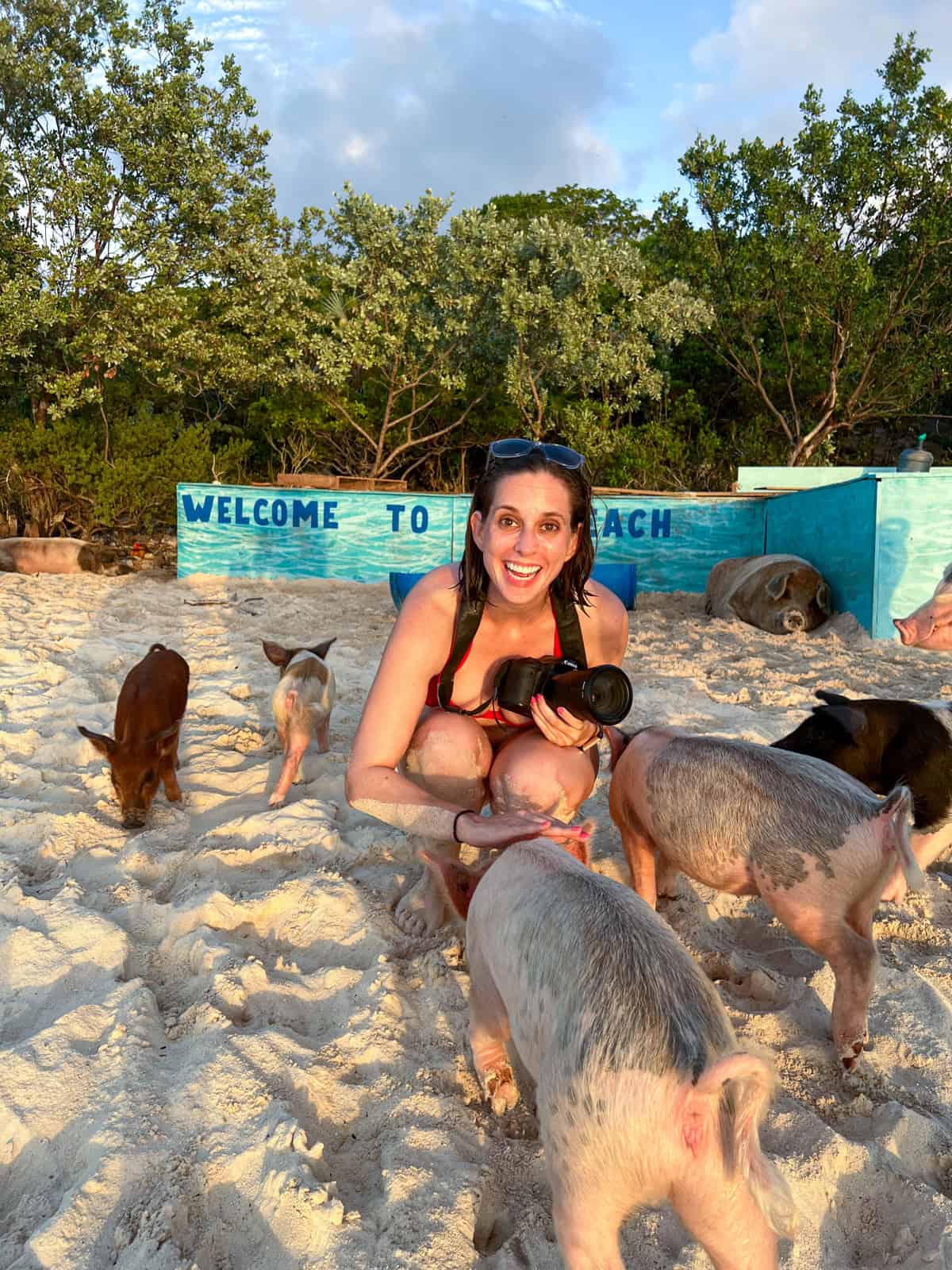 Kel on Pig Beach